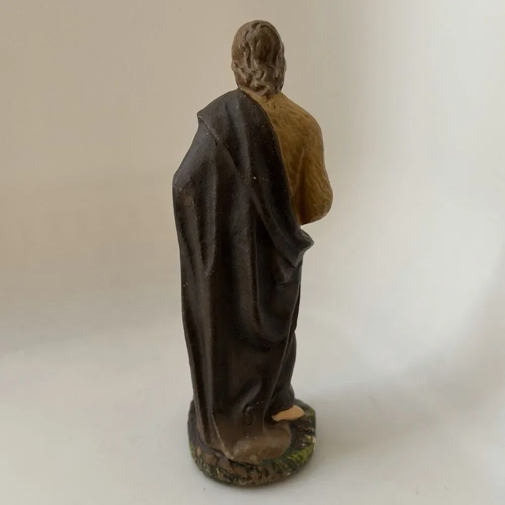 Vintage German Nativity Joseph Figurine 5.5” Hand Painted Christmas Manger